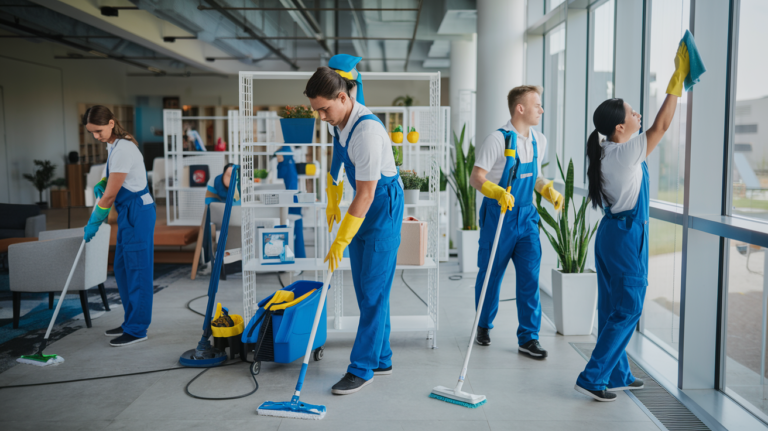 Reinigungsfirma im Unternehmen