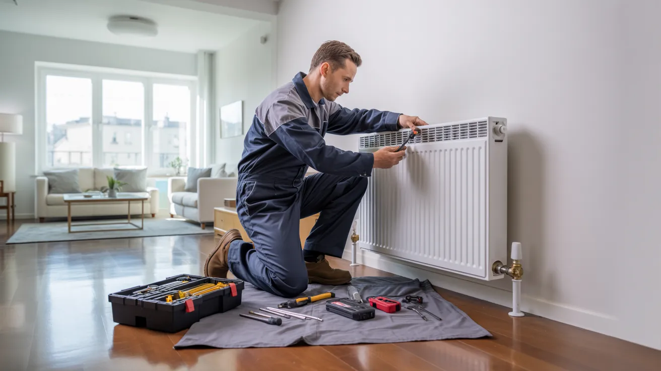 heizungsmonteur in der wohnung